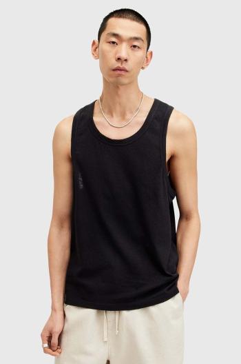 Bavlnený top AllSaints KENDRICK VEST čierna farba, M005JA