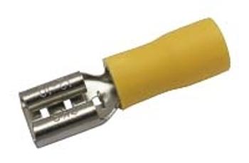 Zdierka faston 6.3mm ,vodič 4.0-6.0mm žltá