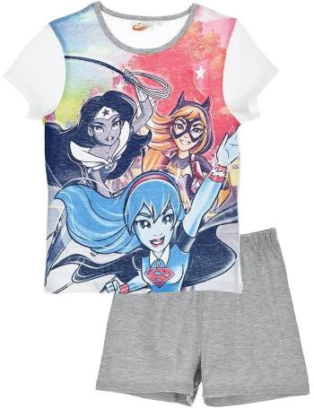 Dc super hero girls dievčenské šedo-bielej pyžamo vel. 116