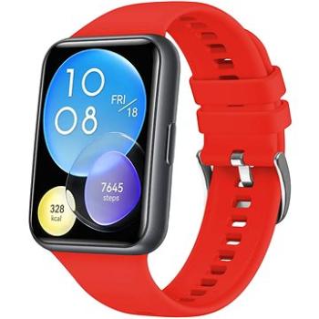 FIXED Silicone Strap pre Huawei Watch FIT2 červený (FIXSSTB-1055-RD)