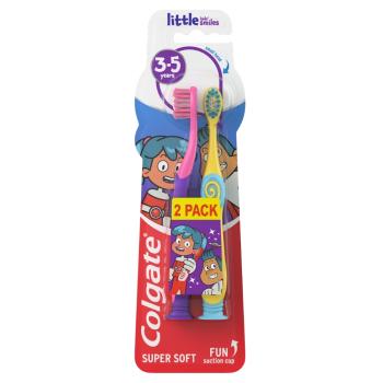 COLGATE Detská zubná kefka Little Kids Smiles pre deti 3-5 rokov 2 kusy