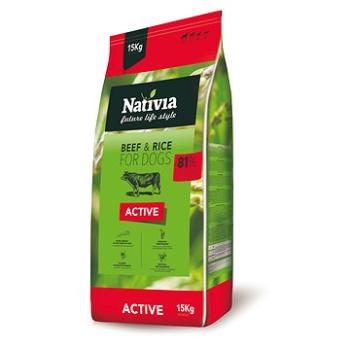Nativia Active – Beef & Rice 15 kg (8595045402831)