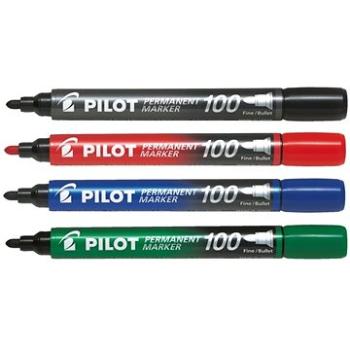 PILOT Permanent Marker 100 1 mm súprava 4 farieb (SCA-100-S4)