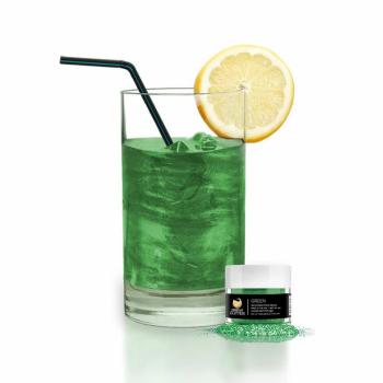 Jedlé trblietky do nápojov - zelené - Green Brew Glitter® - 4 g - Brew Glitter