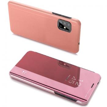 MG Clear View knižkové puzdro na Samsung Galaxy A20s, ružové