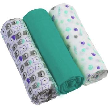 BabyOno Diaper Super Soft látkové plienky Mint 70 × 70 cm 3 ks