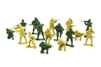 Sada vojakov Teddies Army II 2 farby CZ design 18x19,5cm