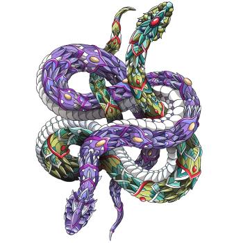 Drevené puzzle Snakes/M