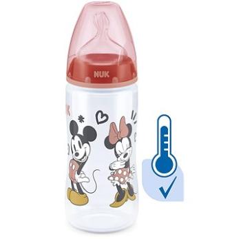 NUK FC+ fľaša Mickey s kontrolou teploty 300 ml, červená (BABY3514b)