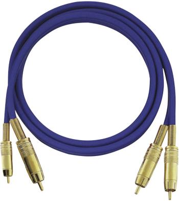 cinch audio prepojovací kábel [2x cinch zástrčka - 2x cinch zástrčka] 0.50 m modrá pozlátené kontakty Oehlbach NF 1 Mast