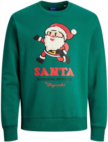 Jack&Jones Pánska mikina JORXMAS Standard Fit 12247523 Alpine Green XL