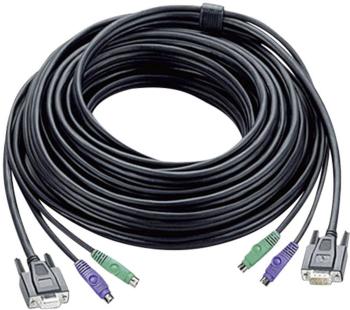 ATEN KVM prepojovací kábel [2x PS/2 zástrčka, zástrčka SPHD 15 - 2x PS/2 zástrčka, zástrčka SPHD 15] 20.00 m čierna
