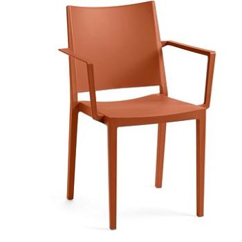 ROJAPLAST Stolička záhradná MOSK ARMCHAIR, tehlová (5604916050408)