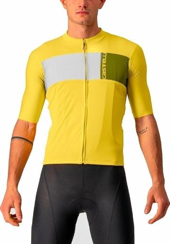 Castelli Prologo 7 Jersey Passion Fruit/Ivory-Avocado Green XL