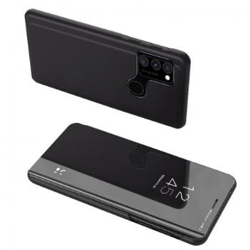 MG Clear View knižkové puzdro na Samsung Galaxy A12 / M12, čierne