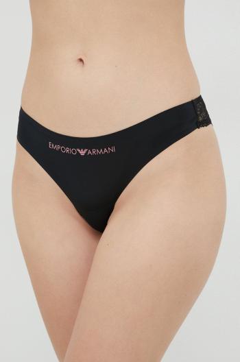 Brazílske nohavičky Emporio Armani Underwear čierna farba,