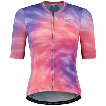 Dámsky cyklistický dres Rogelli Tie Dye fialovo/koralový ROG351498