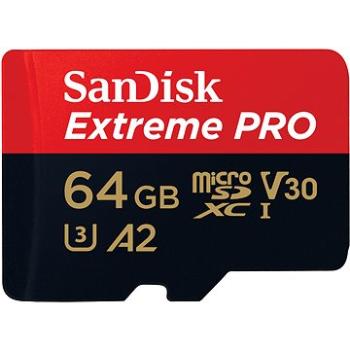 SanDisk microSDXC 64GB Extreme PRO + Rescue PRO Deluxe + SD adaptér (SDSQXCU-064G-GN6MA)