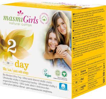 Masmi GIRLS ultratenké vložky z organickej bavlny DAY s krídielkami