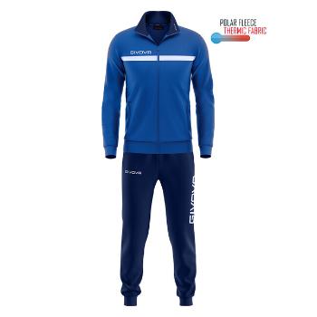 TUTA GIVOVA ONE FULL ZIP POLARFLEECE AZZURRO/BLU Tg. 3XL