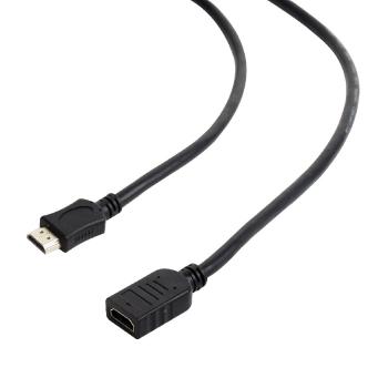 Kabel CABLEXPERT CC-HDMI4X-6 HDMI-HDMI 1,8m, 1.4, M/F stíněný, zlacené kontakty, prodlužovací, černý