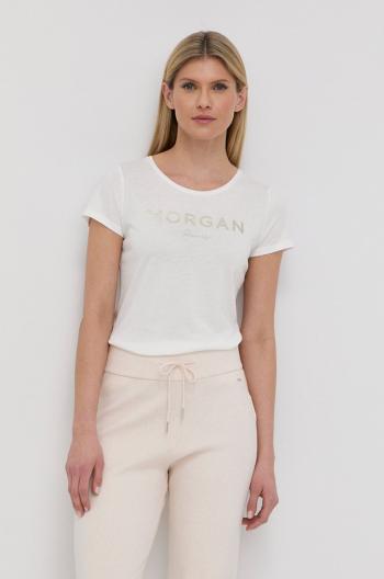 Tričko Morgan dámske, biela farba,