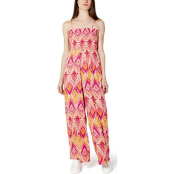 Only  ONLALMA LIFE VIS BIANCA JUMPSUIT AOP - 15293459  Módne overaly Červená