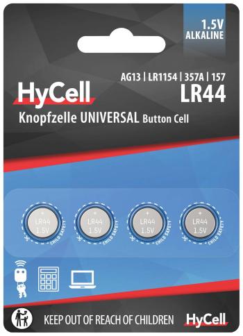 HyCell AG13 gombíková batéria  LR 44 alkalicko-mangánová 140 mAh 1.5 V 4 ks