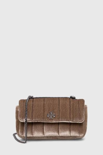 Zamatová kabelka Tory Burch Kira Velvet Mini hnedá farba, 156875.294