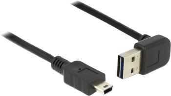 Delock #####USB-Kabel USB 2.0 #####USB-A Stecker, #####USB-Mini-B Stecker 2.00 m čierna obojstranne zapojiteľná zástrčka