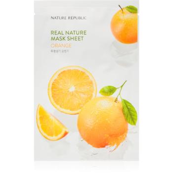 NATURE REPUBLIC Real Nature Orange Mask Sheet hydratačná plátienková maska pre rozjasnenie pleti 23 ml