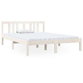 Rám postele biely masívne drevo 135 × 190 cm Double, 814860