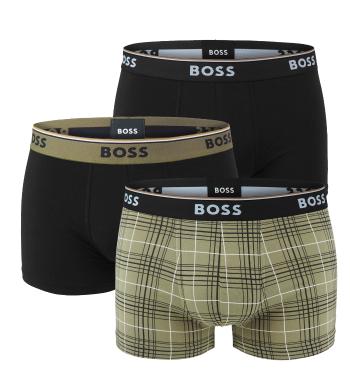 BOSS - boxerky 3PACK cotton stretch power design grid combo - limitovaná fashion edícia (HUGO BOSS)-L (90-98 cm)