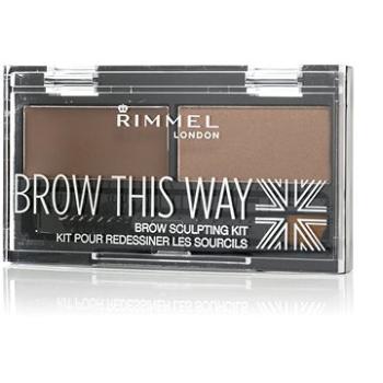 RIMMEL LONDON Eyebrow Palette Brow this way 002 Medium Brown 1,1 g (3607344535037)