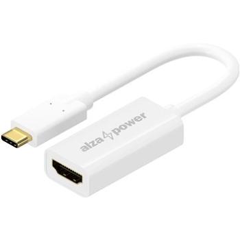 AlzaPower USB-C (M) na HDMI 2.0 4K 60 Hz (F) 0,1 m biela (APW-ADTCHD02W)