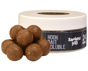 The one rozpustné boilies hook bait soluble black smoked fish 150 g - 24 mm