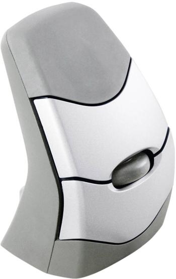 BakkerElkhuizen DXT Precision Wireless #####Kabellose ergonomische Maus bezdrôtový optická sivá, strieborná  2000 dpi er