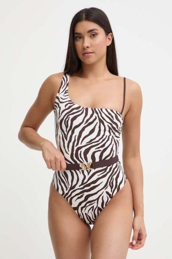 Jednodielne plavky Max Mara Beachwear hnedá farba,mäkké košíky,2416831269600