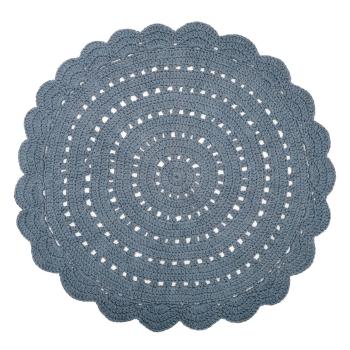 Sivý ručne háčkovaný koberec z bavlny Nattiot Alma, ø 120 cm