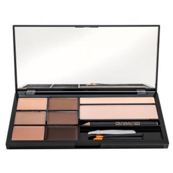 Makeup Revolution Ultra Brow Palette Fair To Medium paleta pre líčenie obočia