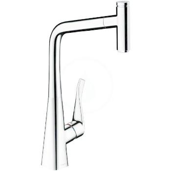 HANSGROHE HANSGROHE - Metris Select Drezová batéria s výsuvnou koncovkou, chróm 14884000