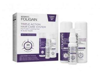 Foligain Triple Action cestovní sada proti padaniu vlasov pre ženy 100 ml + 100 ml + 30 ml - na rast vlasov