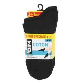 DIM  Ponožky SOCQUETTE COTON X4  Čierna