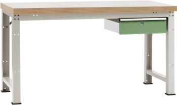 Manuflex WP5407.6011 Kompletný štandardný pracovný stôl PROFI s plastovou platňou, ŠxHxH = 1500 x 700 x 840 mm