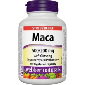 Webber Naturals Maca 500 mg + Ženšen 200 mg 90 kapsúl