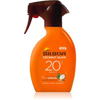 Bilboa Coconut Glow opaľovací sprej SPF 20 200 ml