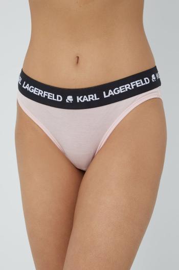 Nohavičky Karl Lagerfeld ružová farba