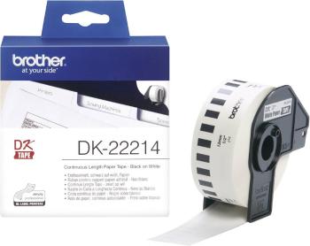 Brother DK-22214 etikety v roli 12 mm x 30.48 m papier  biela 1 ks permanentné DK22214 univerzálne etikety