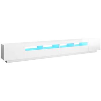 SHUMEE s osvetlením LED biely s vysokým leskom 300 × 35 × 40 cm (3081930)