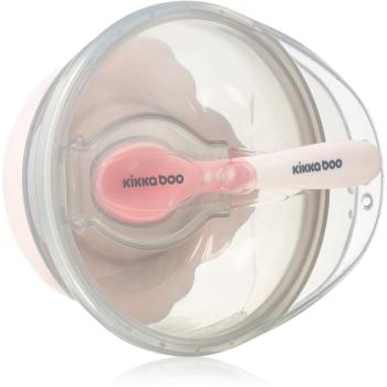 Kikkaboo Suction Bowl with Spoon miska s lyžičkou s viečkom 4 m+ Pink 1 ks